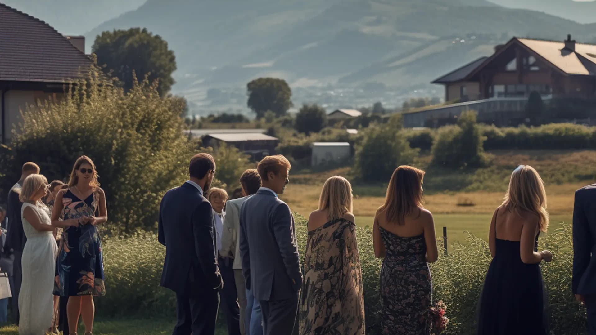 Outdoor wedding celebration with DJ Chaz